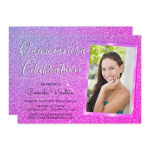 Purple Sparkle Glitter Quinceañera Celebration