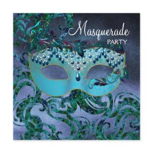 Purple Teal Blue Masquerade Party