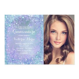 Purple Teal Frozen Winter Wonderland Quinceanera