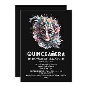 Purple teal masquerade mask quinceanera birthday