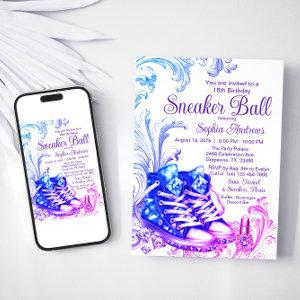 Purple Teal Sneaker Ball Birthday Party