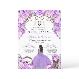 Purple Western Charra Girl Ranchero Quinceanera