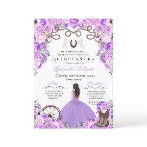 Purple Western Charra Girl Ranchero Quinceanera