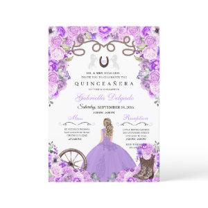 Purple Western Charra Girl Ranchero Quinceanera