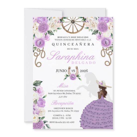 Purple Western Mariachi Sombrero Quinceañera