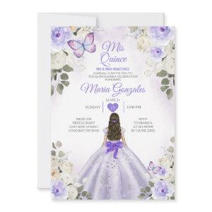 Purple & White Mis Quince 15 Anos Silver Crown