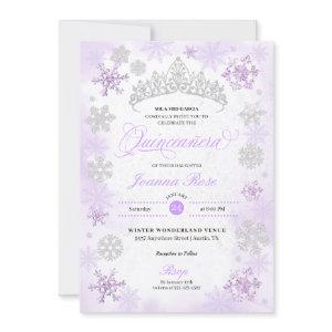 Purple Winter Wonderland Snowflake Quinceanera