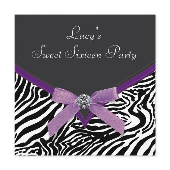 Purple Zebra Birthday Party