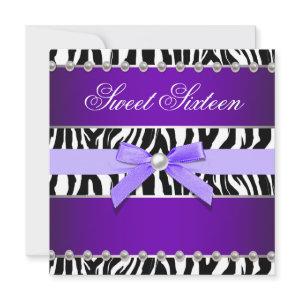 Purple Zebra Sweet 16 Birthday Party