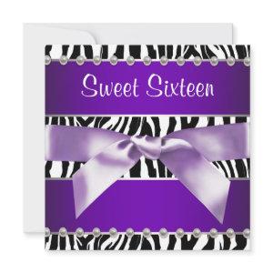 Purple Zebra Sweet 16 Birthday Party