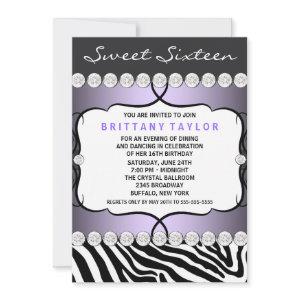 Purple Zebra Sweet Sixteen Birthday Party