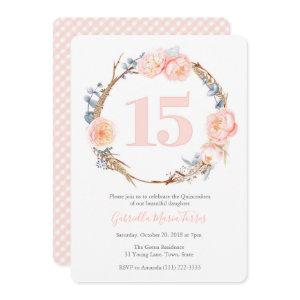 Quince 15th Birthday Party for Latina Girl, Floral
