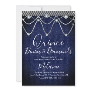 Quince Denim Diamonds Gem Pearls