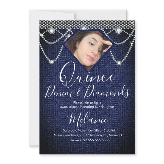 Quince Denim Diamonds Gem Pearls Photo