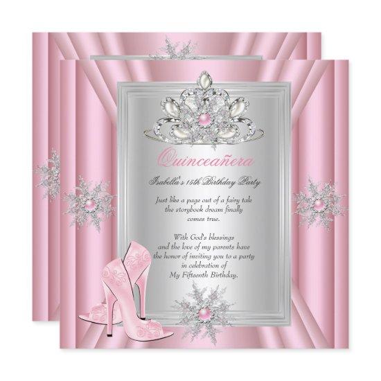 Quinceanera 15 Birthday Light Pink Heels