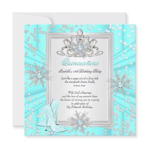 Quinceanera 15 Birthday Light Teal Blue Heels