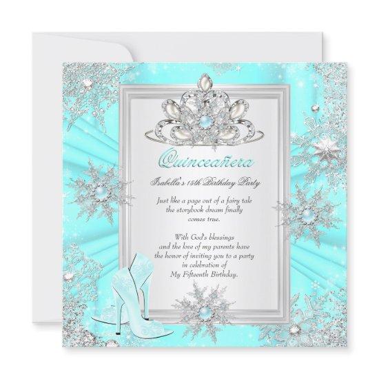 Quinceanera 15 Birthday Light Teal Heels 2