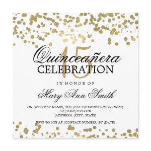Quinceanera 15 Birthday Party Gold Foil Confetti