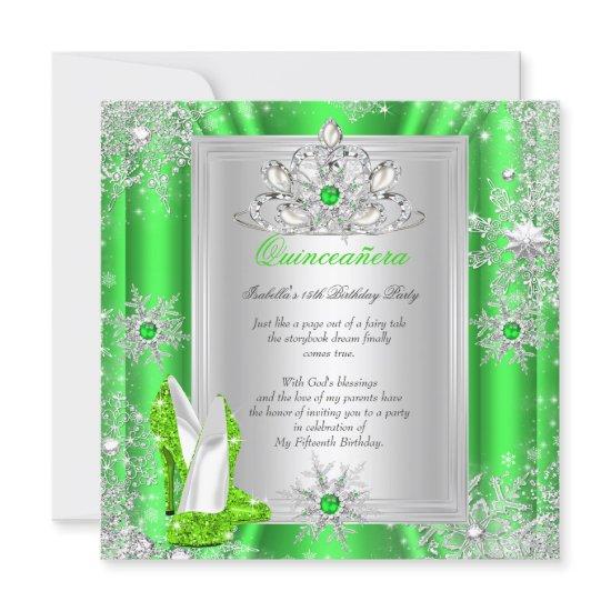 Quinceanera 15 Birthday Party Lime Green Heels 2