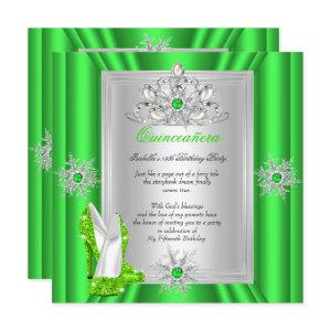 Quinceanera 15 Birthday Party Lime Green Heels