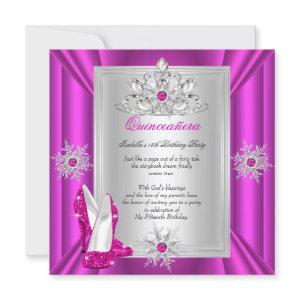 Quinceanera 15 Birthday Party Pink Heels