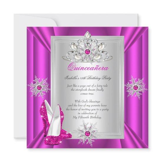 Quinceanera 15 Birthday Party Pink Heels