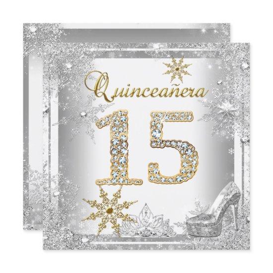 Quinceanera 15 Birthday Silver White Gold Elite