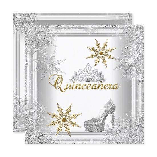 Quinceanera 15 Birthday Silver White Gold Elite