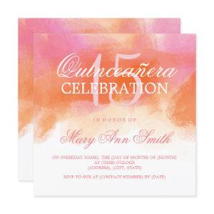Quinceanera 15 Birthday Summer Blue Watercolor