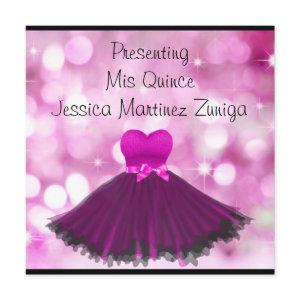 QUINCEANERA 15 Black Pink Dress Bubbles 2