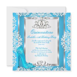 Quinceanera 15th Birthday Cinderella Blue Shoe