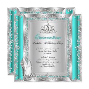 Quinceanera 15th Birthday Jade Green Silver Shoes