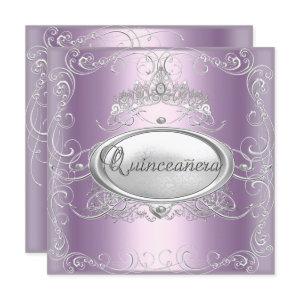 Quinceanera 15th Birthday Lilac Pink Silver Star