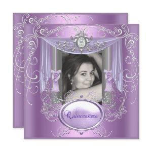 Quinceanera 15th Birthday Lilac Pink Silver Star