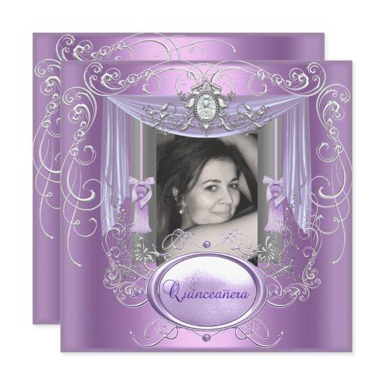 Quinceanera 15th Birthday Lilac Pink Silver Star