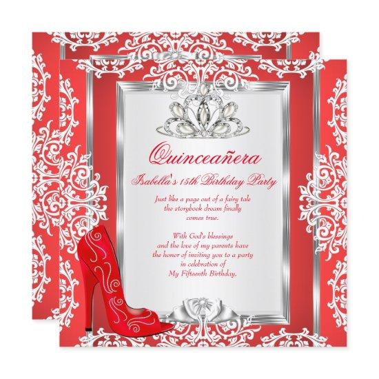Quinceanera 15th Birthday Magical Red Shoe
