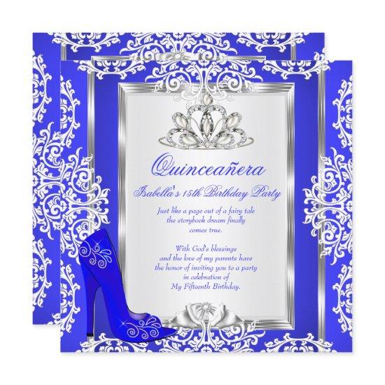 Quinceanera 15th Birthday Magical Royal Blue Shoe