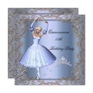 Quinceanera 15th Birthday Party Blue Ballerina