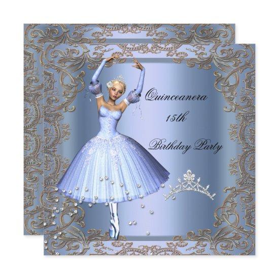 Quinceanera 15th Birthday Party Blue Ballerina
