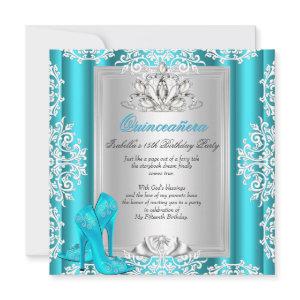 Quinceanera 15th Birthday Party Blue Shoes 6