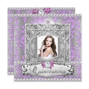 Quinceanera 15th Birthday Party Damask Lilac
