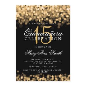 Quinceanera 15th Birthday Party Gold Lights
