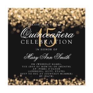 Quinceanera 15th Birthday Party Gold Lights