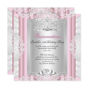 Quinceanera 15th Birthday Party Light Pink Lace