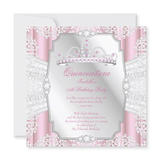 Quinceanera 15th Birthday Party Light Pink White