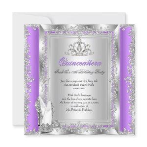 Quinceanera 15th Birthday Party Lilac Silver Shoes