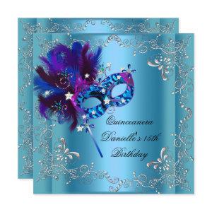 Quinceanera 15th Birthday Party Masquerade Blue
