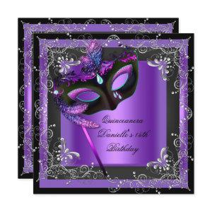 Quinceanera 15th Birthday Party Masquerade Purple