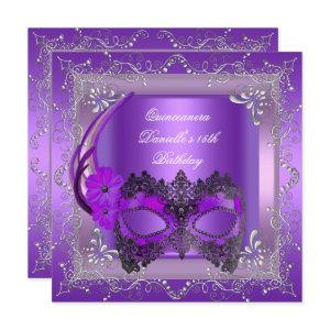Quinceanera 15th Birthday Party Masquerade Purple