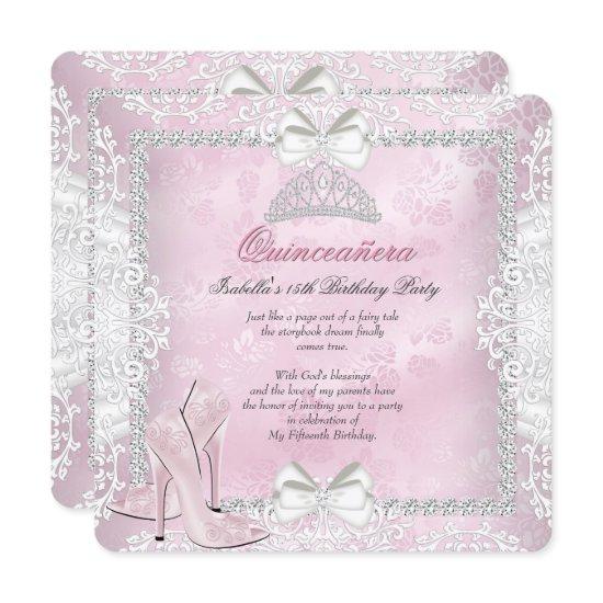 Quinceanera 15th Birthday Party Pink High Heels